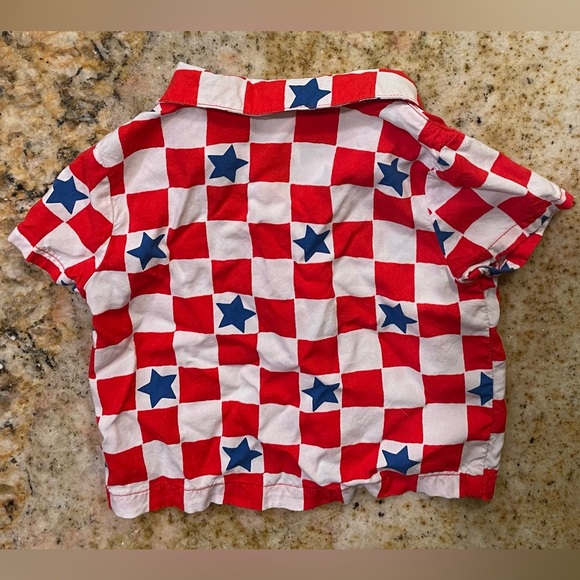 Like New Cat & Jack Baby Boy’s Collared Button Up 6-9 Months - Picture 2 of 2
